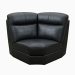 Malfi Modular Genuine Leather Corner Middle Seat Black