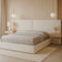 The Modora Extended Bed Frame Upholstered Cream