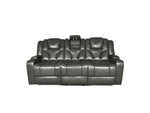 Bravado 3 + 2 Genuine Leather Power Recliner Sofa With Adjustable Headrest And Extras