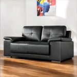 Grey Leather Sofa - D F Beds - DF Beds