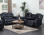 Padded Recliner Leather Sofa - D F Beds - DF Beds