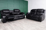 Luxe Leather Recliner Sofa Set - D F Beds