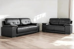 Grey Leather Sofa - D F Beds - DF Beds