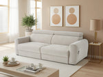 Canva Electric Fabric Sofabed Black, Green, Grey or Beige