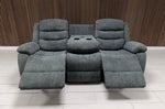 Roma Plus Leather Or Fabric Reclining Sofa With Super Fast Wireless Charger