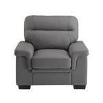 Zana Leather Sofa Set Grey or Black