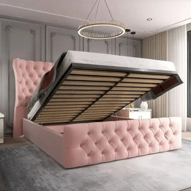 Wing Ottoman Storage Divan Bed with Headboard - DF Beds