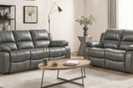 Valentia 3 + 2 Recliner Sofa Set Fabric And Leather
