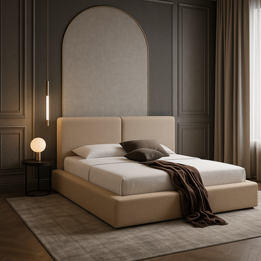 The Monarque Bed Frame Upholstered Truffle 