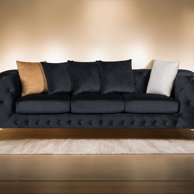 Velvet Fabric Chesterfield Sofa