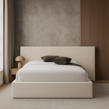 The Modora Extended Bed Frame Upholstered Cream