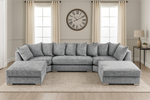 Sumerford U Shape Sofa Grey Scatter Back