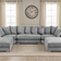 Sumerford U Shape Sofa Grey Scatter Back