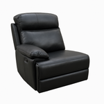 Malfi Modular Genuine Leather Recliner Seat Left End Black