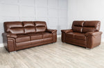 3+2 Gretel Leather Sofa Set Brown