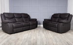 Luxe Leather Recliner Sofa Set - D F Beds