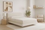 The Aether Bed Frame Upholstered Cream