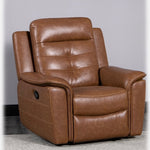Reno Leather Recliner Sofa 1 Seater Armchair Sofa Tan