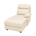 Malfi Modular Genuine Leather Chaise Right Beige