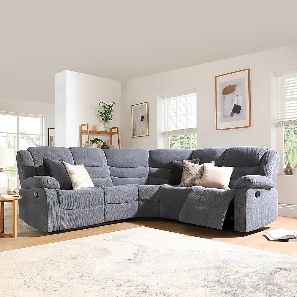 Fabric Recliner Sofa Grey