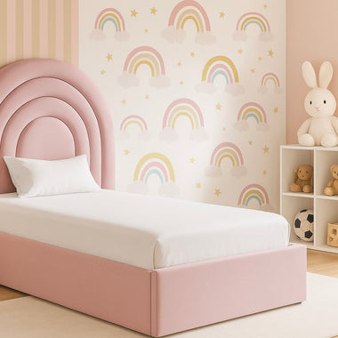 Arch Kids Bed Frame 3ft Single Bed Frame Girl Pink 