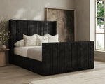 Luxe Winged Upholstered Bed Frames - D F Beds - DF Beds