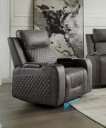 Olivia Power Recliner Sofa, USB & Type-C Ports, Cupholders, Console & Built-in Speaker