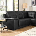 Grey Leather Sofa - D F Beds