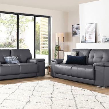 Grey Leather Sofa