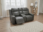 Hudson Genuine Leather Electric Recliner Sofa - DF Beds