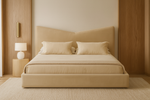 The Modvee Bed Upholstered Champagne 
