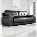 Grey Leather Sofa - D F Beds - DF Beds