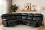 Malfi Modular Genuine Leather Electric Recliner Sofa Corner 2c2 Black