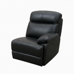 Malfi Modular Genuine Leather Recliner End Seat Right Black