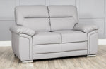 2 seater sofa light grey leather