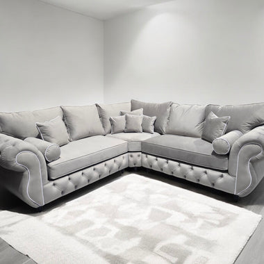 Rio chesterfield large corner sofa fullback + cushions 