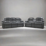 Roma Plus Leather Or Fabric Reclining Sofa With Super Fast Wireless Charger