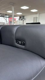 Moss Modern Genuine Leather Electric Recliner Sofa Black - DF Beds