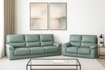Dalmore Genuine Leather Sofa Green 3 + 2 Seater Set 