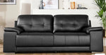 Grey Leather Sofa - D F Beds