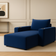 Lounge Home Cinema Sofa Chaise With Cupholders Blue 