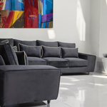 Soho Double Corner Fabric Sofa - Fullback & Cushions