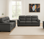 Zana 3 + 2 + 1 Sofa Set Grey Leather 