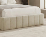 Paneling Bed Frame Fabric - D F Beds