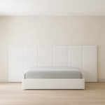 The 6 Panel Modora Extended Bed Frame Upholstered White