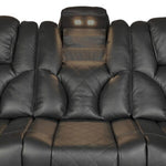 Bravado 3 + 2 Genuine Leather Power Recliner Sofa With Adjustable Headrest And Extras