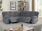 Leather Reclining Sofa Grey, Black, Brown or Cord - DF Beds