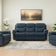 Lola Blue Soft Fabric Recliner Sofa 3 + 2 + 1 Seater Set