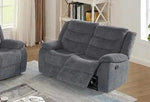 Leather Reclining Sofa Grey, Black, Brown or Cord - DF Beds