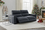 Moss Modern Genuine Leather Electric Recliner Sofa Black - DF Beds